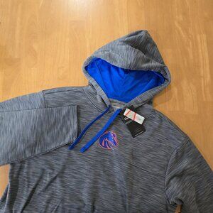 Boise State University Broncos Men's Captivating Pullover Hoodie Gray Size L NWT
